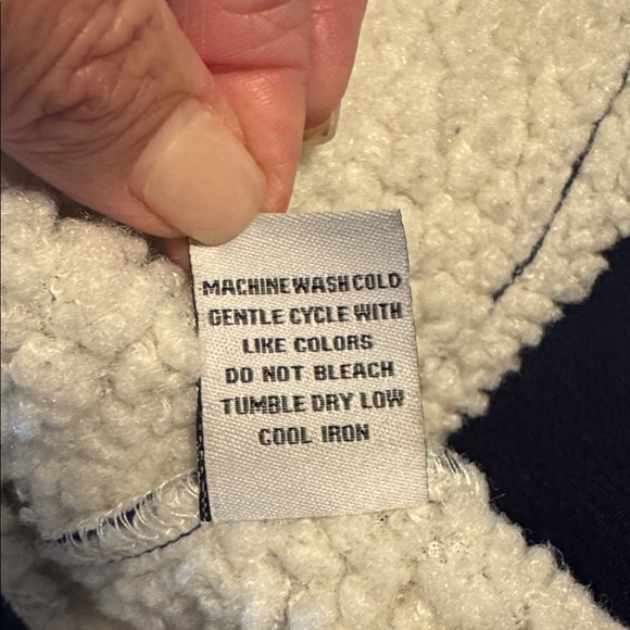 Habitat Navy Teddy Bear Sherpa Lined Jacket Coat Womens L Warm Winter cozy Soft - Picture 9 of 13